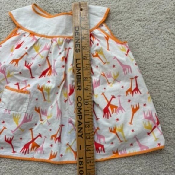 Vintage Handmade Giraffe Print Toddlers Dress - Picture 10 of 12